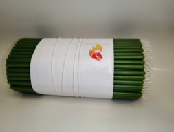 Свечи восковые зелёные №80 ОПТОМ - 1 кг., 200 шт.